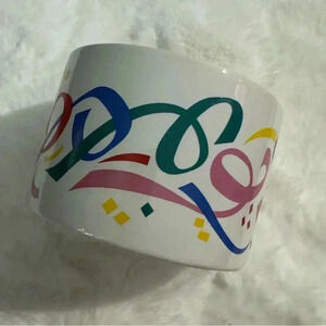 Vintage FTDA Celebration Party Planter Vase 80’s Kitsch Potted Plant Holder